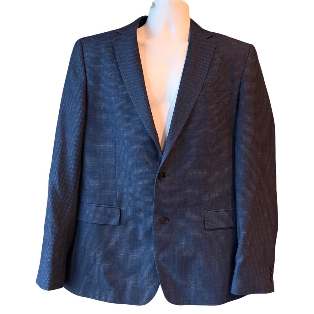 Versace Collection‎ Blue Textured Blazer Sport Coat Jacket Men's Size 56 (US 46)